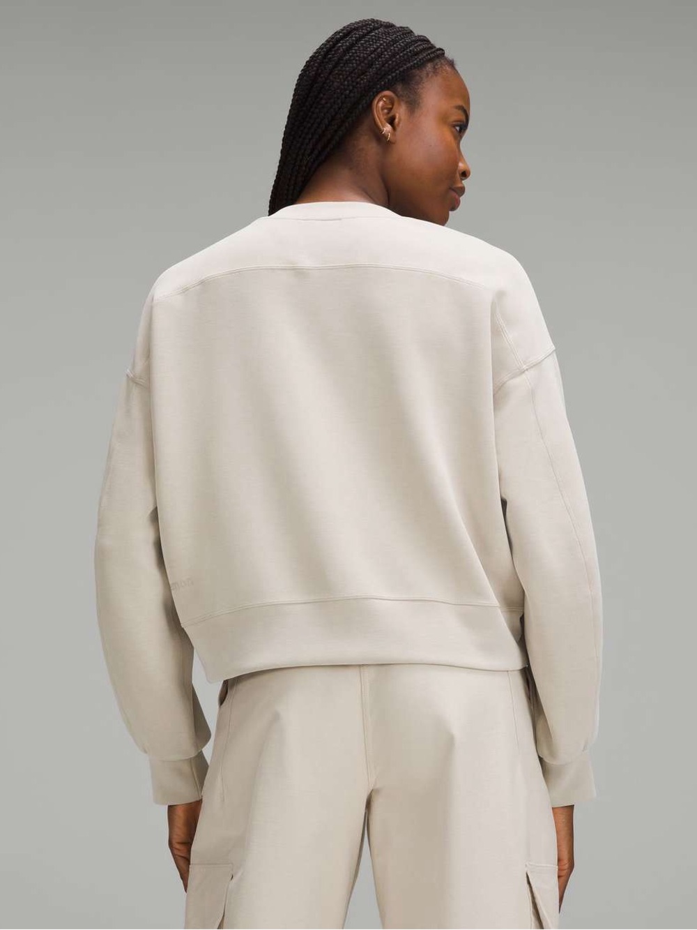 Lululemon Softstreme Perfectly Oversized Cropped Crew Mojave Tan size 6 - Picture 2 of 15